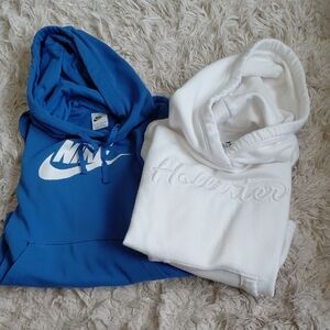 Nike Royal Blue Hoodie with White Logo